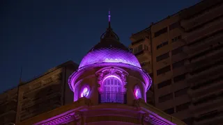 Edificios de Rosario se tiñen de violeta para concientizar sobre la epilepsia