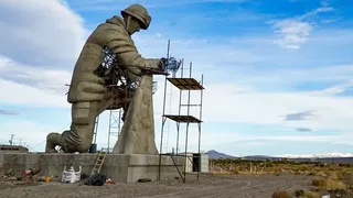 Así asoma el monumento más grande a los héroes de Malvinas 